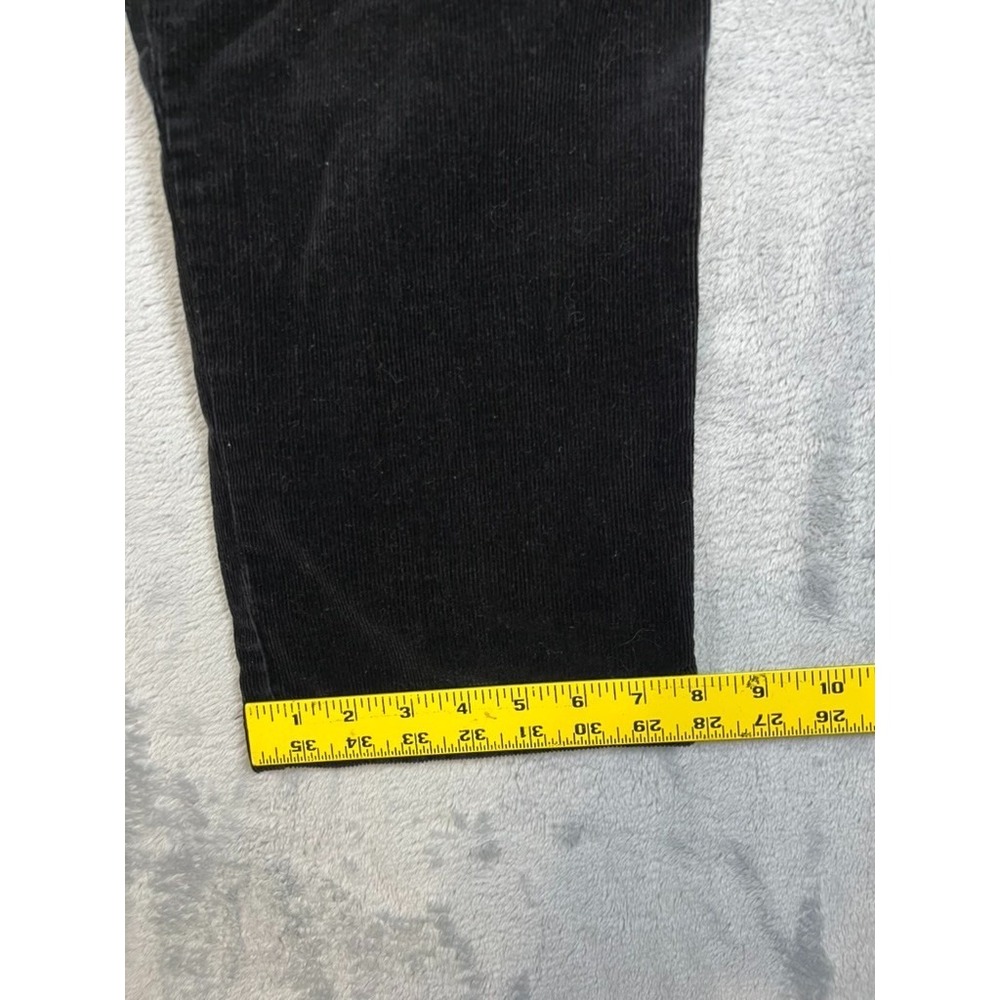LL Bean Classic Curvy Fit Curvey Sz 10 Petite Black Corduroy Straight Mom - Picture 2 of 9